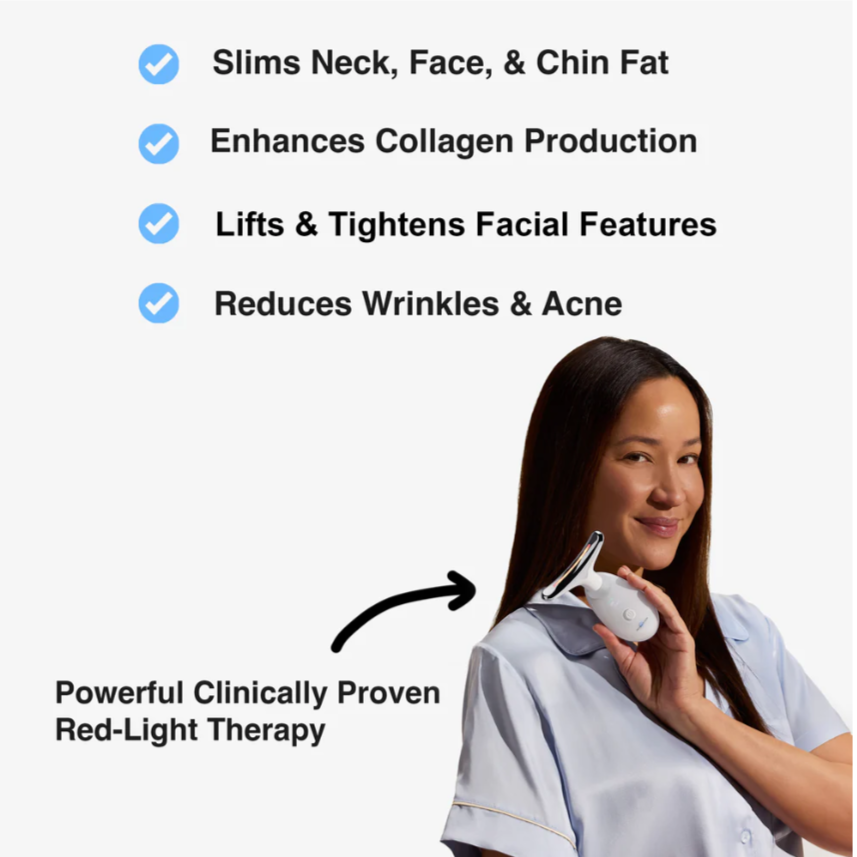 GLOW Beauty Red Light Therapy Facial Massager