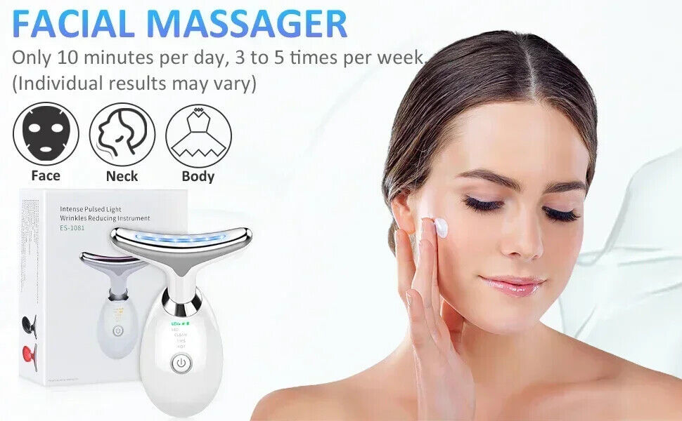 GLOW Beauty Red Light Therapy Facial Massager